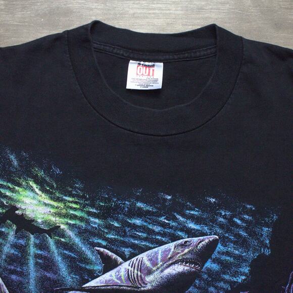 Vintage Stand Out Designs 1993 Gardner Shark T Shirt Size XL - Picture 4 of 6